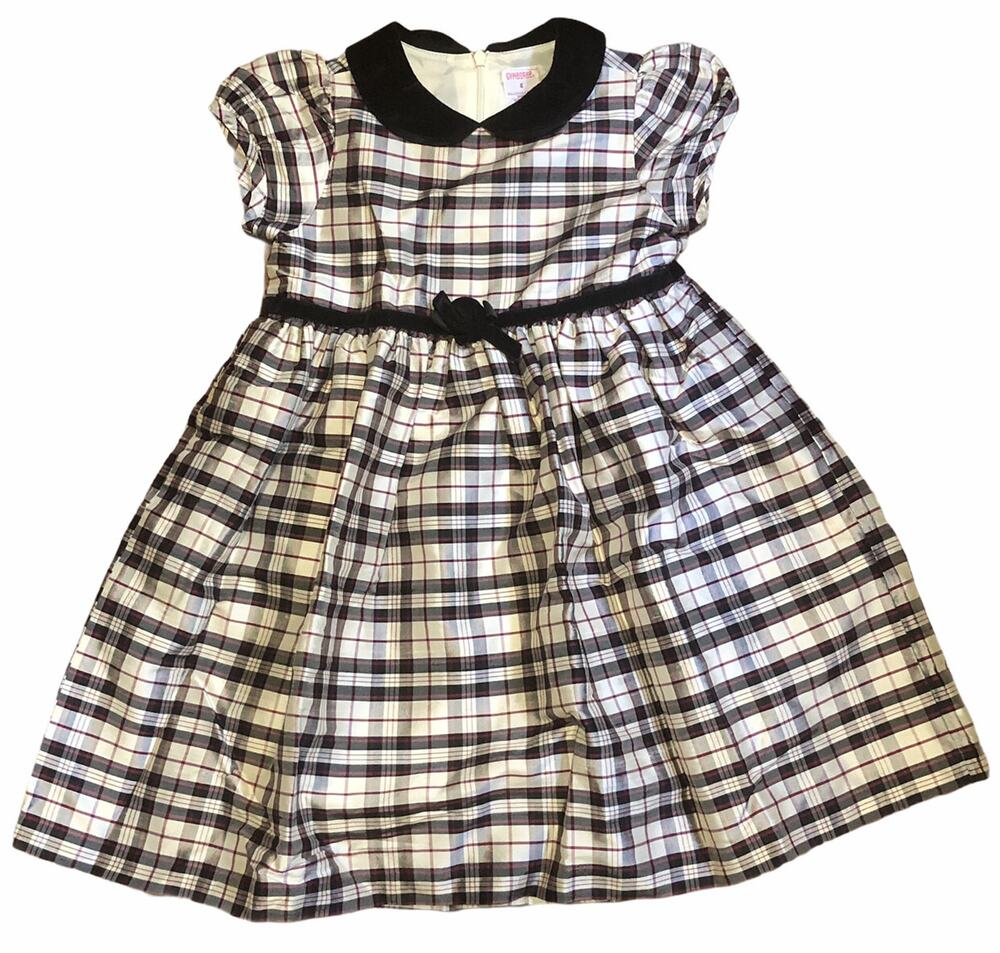 Gymboree Black And Red Plaid Dress size 4